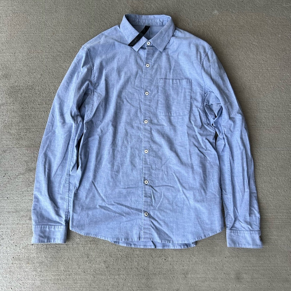 Lululemon Men's‎ Long Sleeve Button Down Dress Shirt Blue Size Large